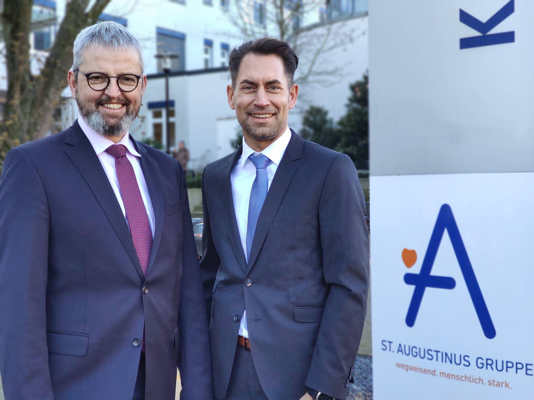 Führungswechsel im Krankenhaus Neuwerk: Markus Richter (l.) übergab die Geschäftsführung an Sebastian Baum.