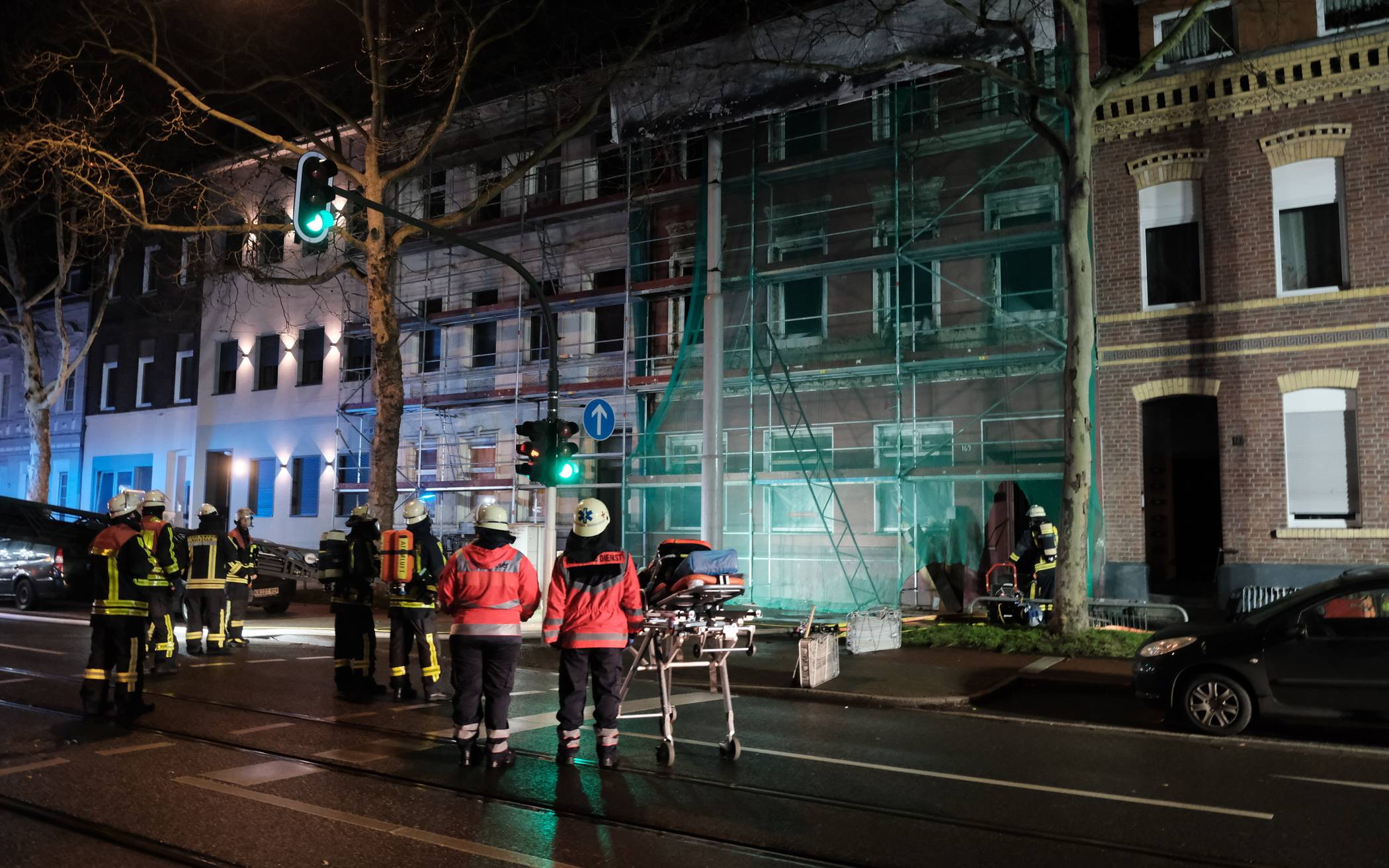 Die Feuerwehr im Einsatz an der
