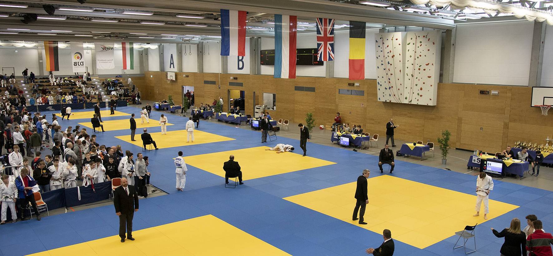 Die Walter-Schädlich-Halle beim Internationalen Turnier U16 im vergangenen Jahr. Hier finden in diesem Jahr die Deutschen Judo- Einzelmeisterschaften der Veteranen statt.