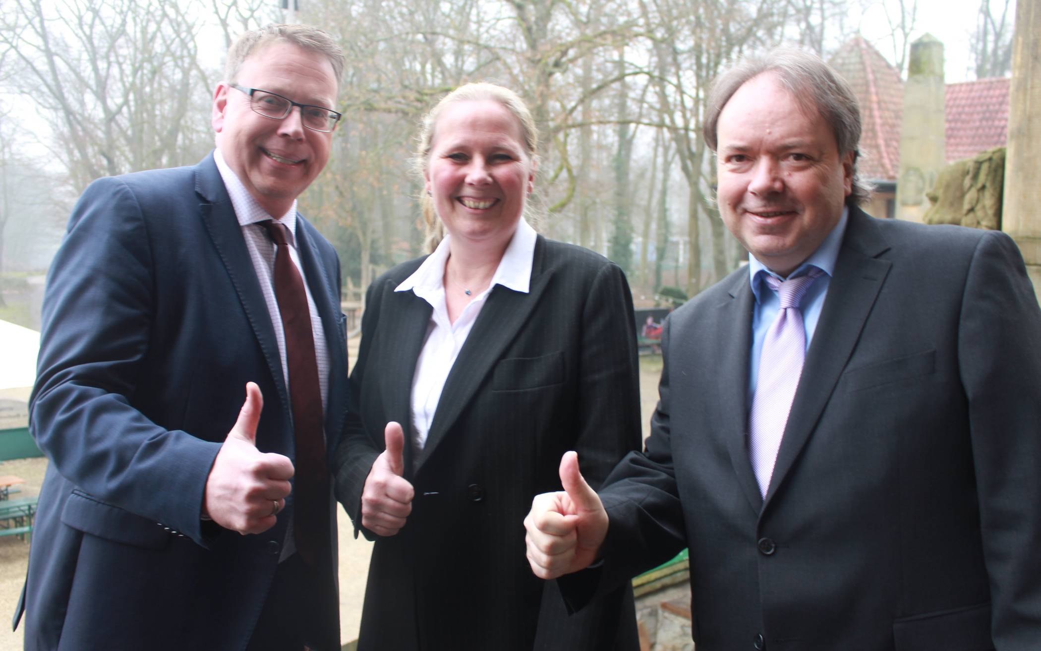 Parteivorsitzender Marc Blondin (l.) und Fraktionschef