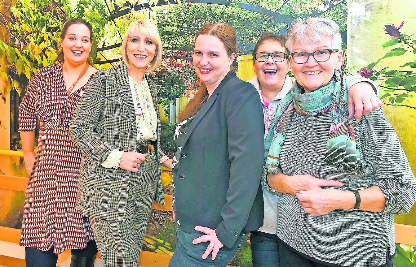   Das Team der Tagespflege „Alte Mühle“ in Meerbusch (von links): Maren Büker, Irina Scheifele (Leitung), Verena Wirth, Angela Gerhards, Helga Müller-Wiehe. 