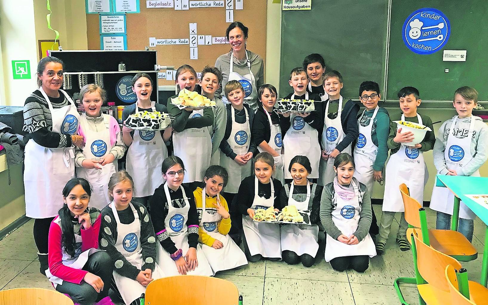  Die Grundschulklasse 4b aus Dülken kochte internationale Gerichte. 