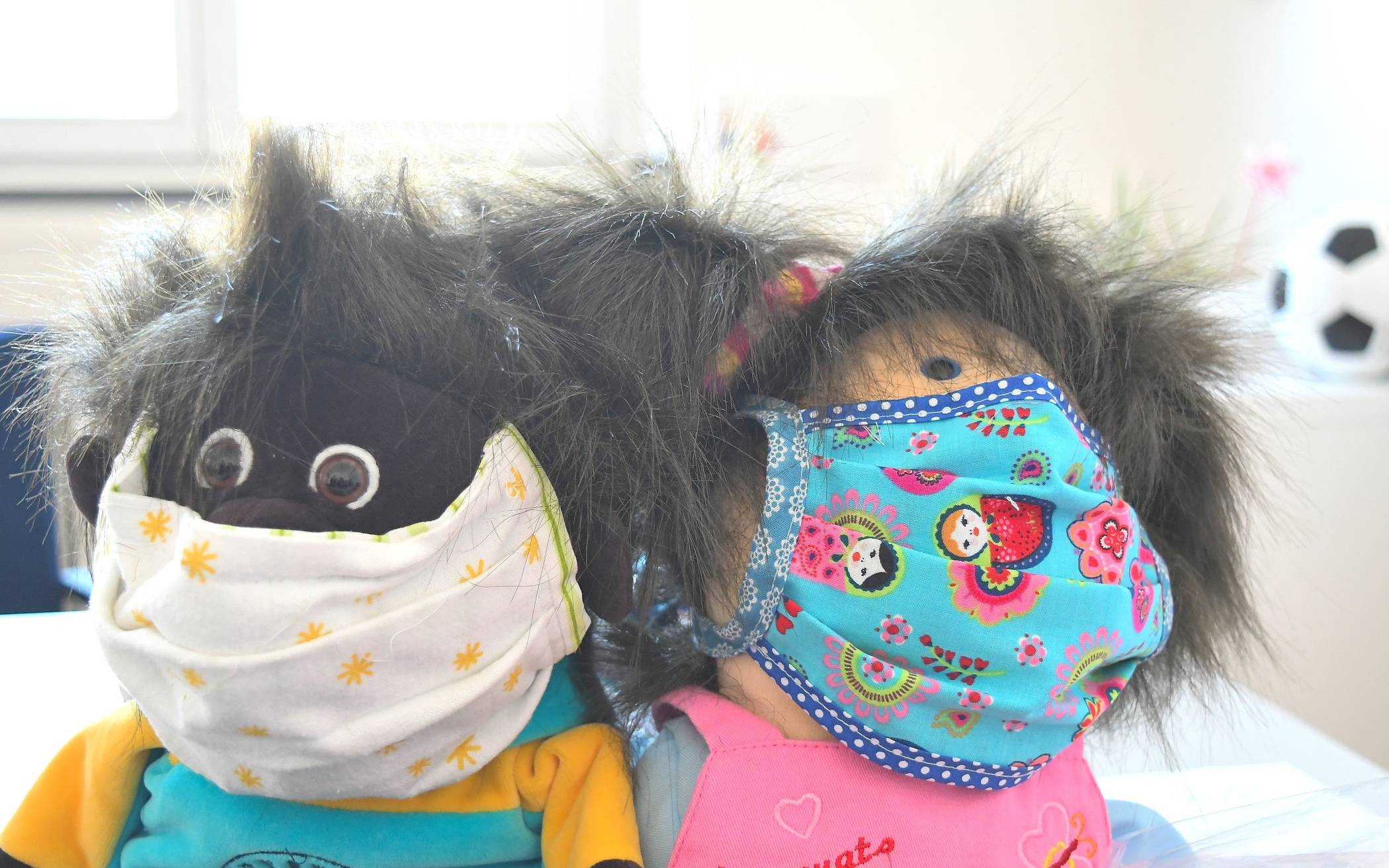 Einige der selbstgenähten Masken.