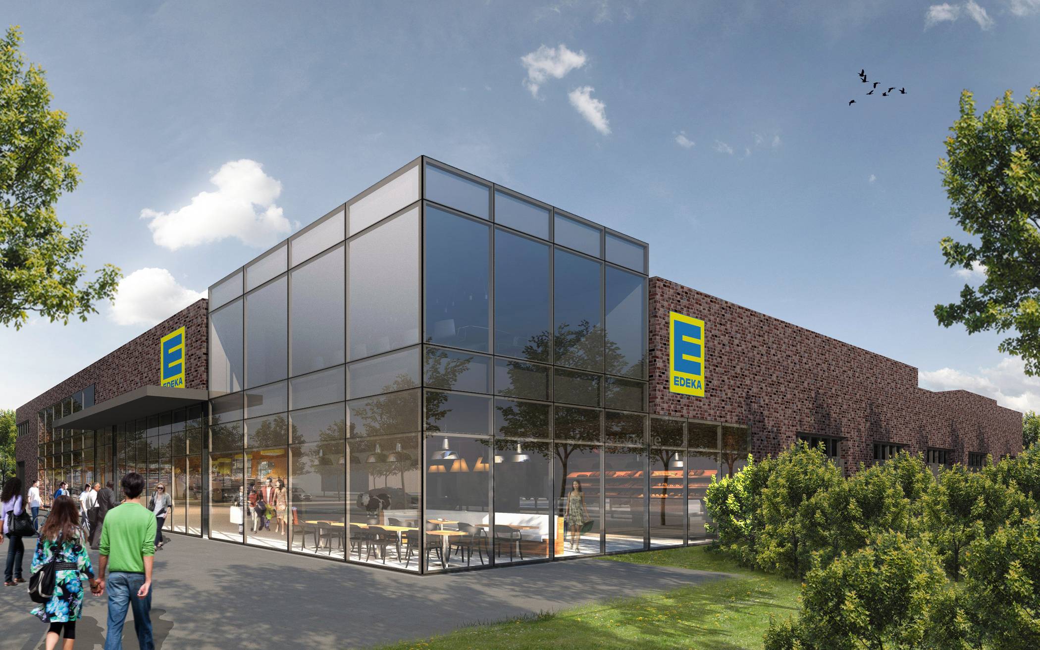 So soll der neue Supermarkt von Heiner Kempken in Traar aussehen. 