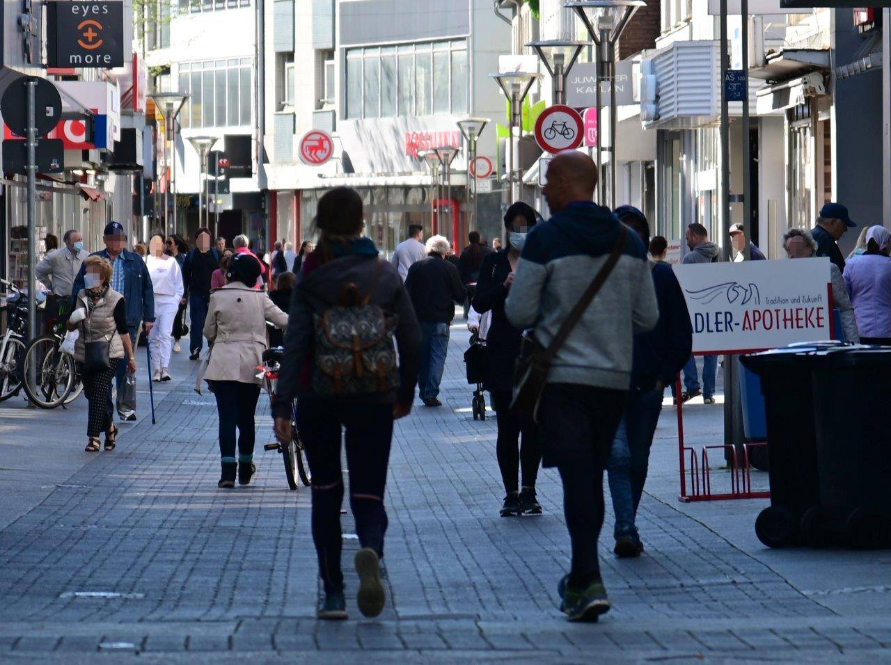 Einzelhändler halten sich an Corona-Regeln