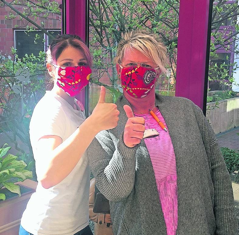 Auch im Krankenhaus Neuwerk freut man sich über selbstgenähte Mund-Nasen-Masken.