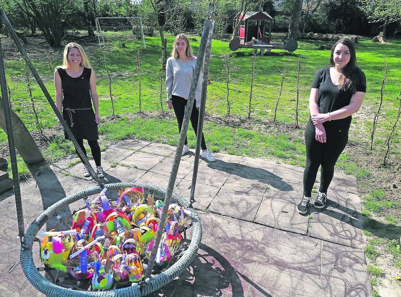 Zu Ostern gab es vom Team des Montessori Familienzentrums ein Osternest für die Kinder.