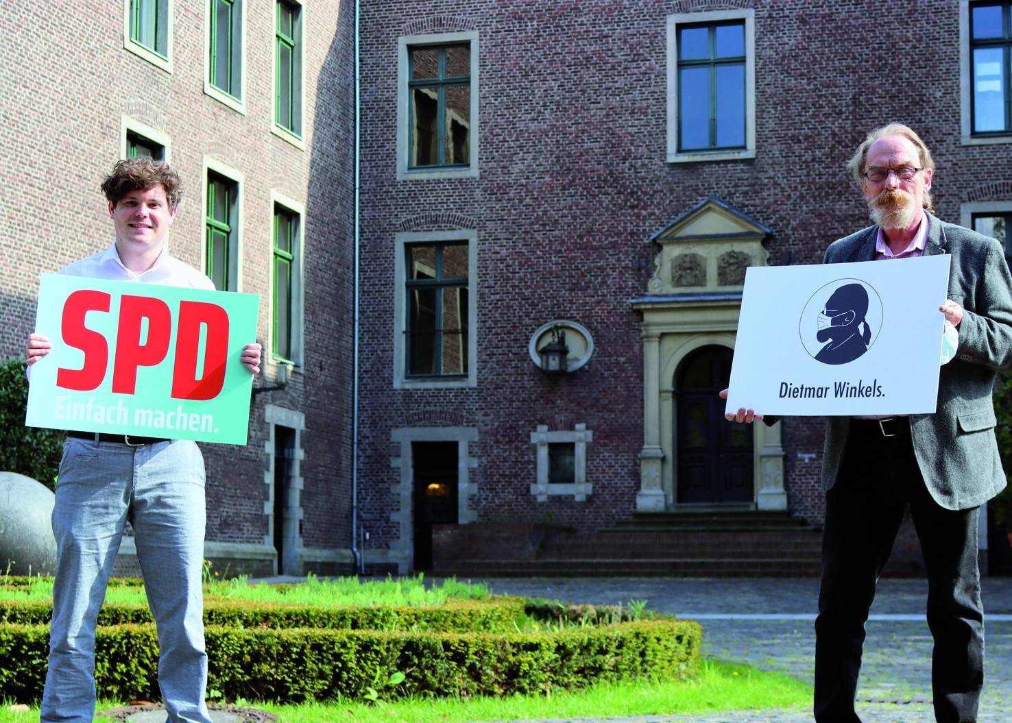  Einfach machen: Lukas Maaßen und Bürgermeisterkandidat Dietmar Winkels von der SPD haben jetzt die Kampagne für die Kommunalwahl eröffnet. 