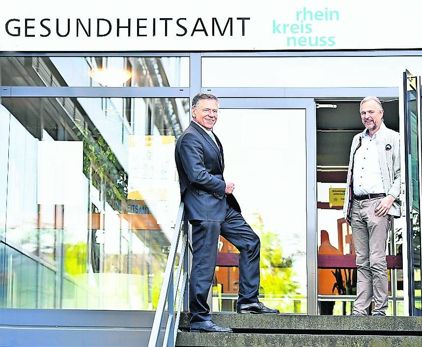  Landrat Hans-Jürgen Petrauschke und Kreisdirektor Dirk Brügge. 