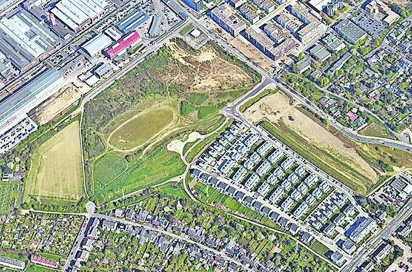  Im Süden Büderichs soll das Areal Böhler II entstehen.Grafik: Geo-Portal RKN 