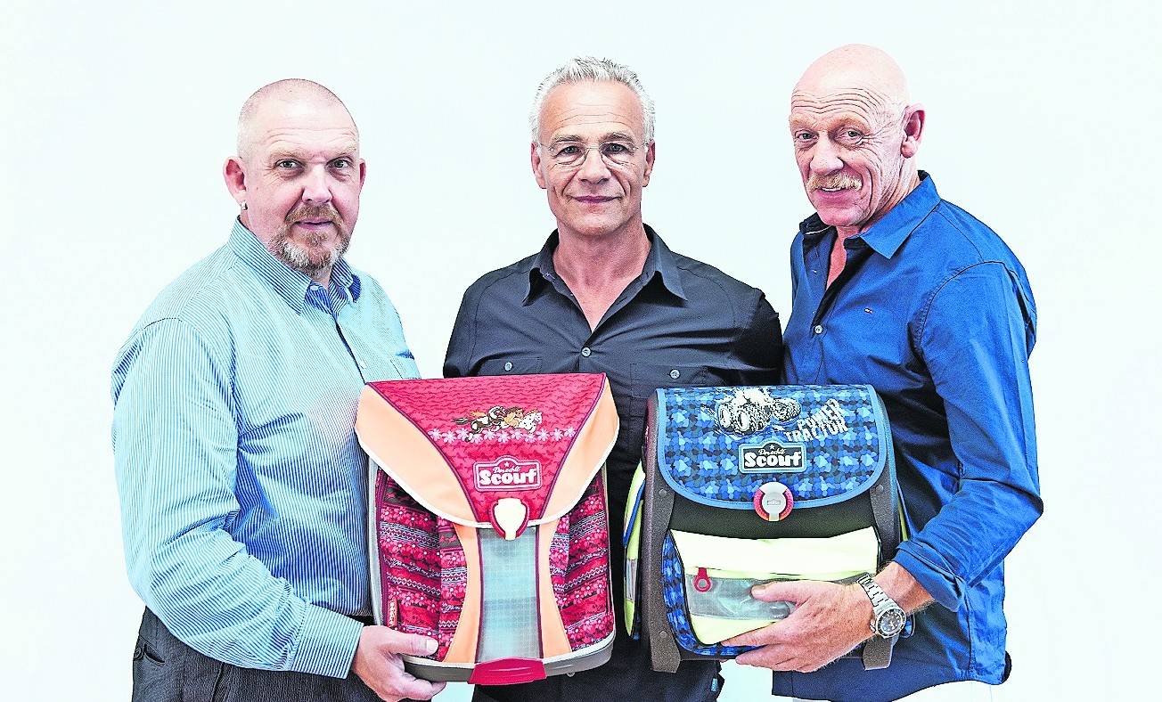 Dietmar Bär, Klaus J. Behrendt und Joe Bausch vom Kölner Tatort stehen hinter dem Projekt „Wir starten gleich – Kein Kind ohne Schulranzen!“