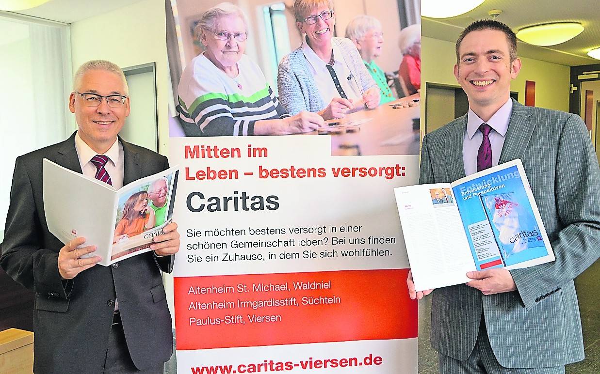 Ein positives Fazit des Jahres 2019 ziehen die Caritas-Vorstände Peter Babinetz (l.) und Christian Schrödter.