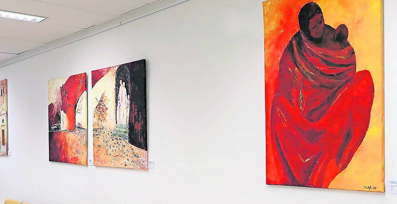 Bilder von Maria Vogler sind unter dem Titel „Einblicke und Träume in Farbe“ im St. Irmgardis-Krankenhaus in Süchteln bis 30. Oktober zu sehen.