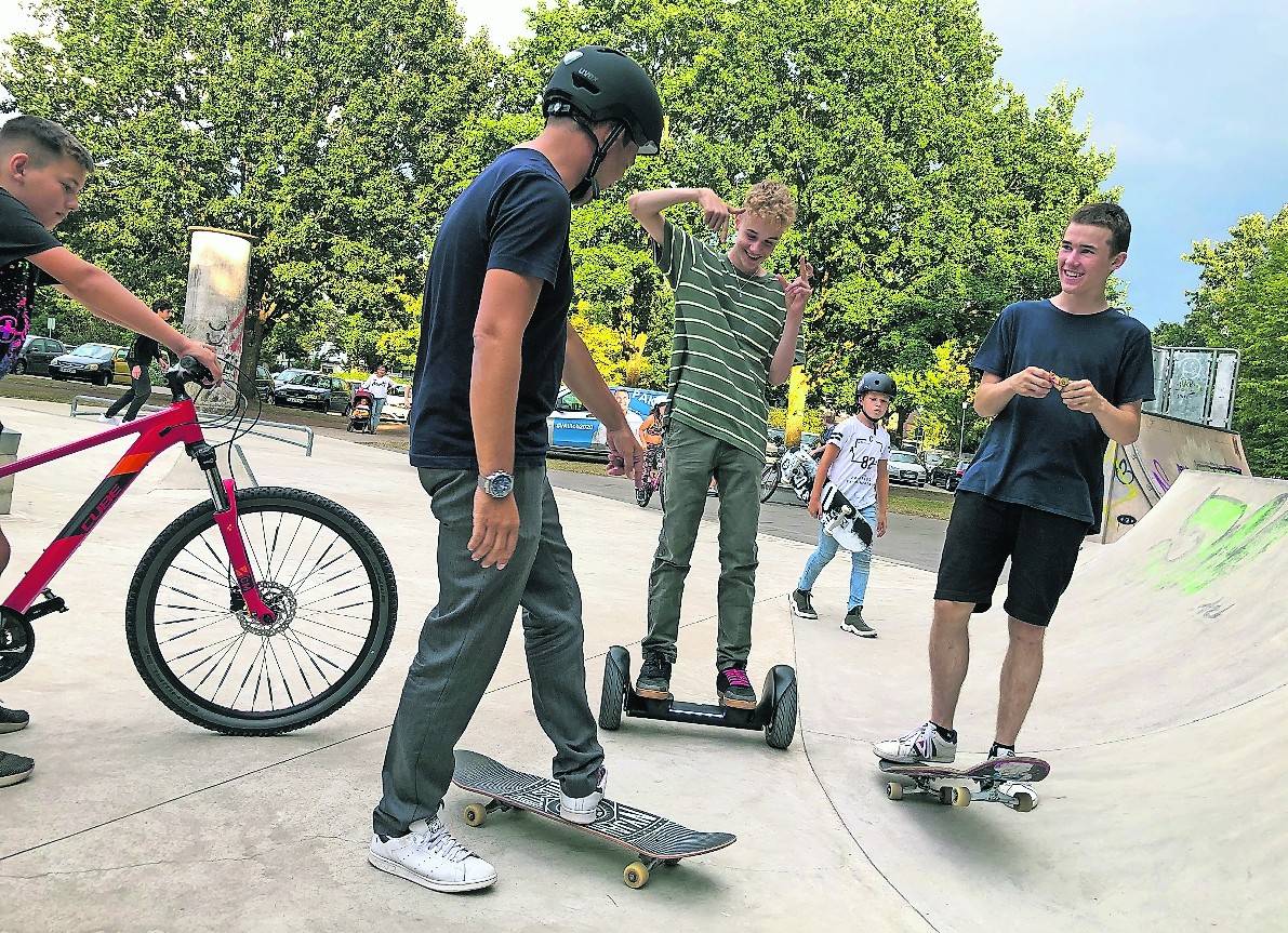 Die Skaterbahn kommt gut an bei den Jugendlichen.