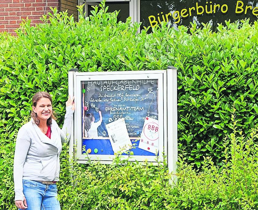 Nora Campen leitet das BürgerBüro Breyell des Caritasverbandes im Wohngebiet Speckerfeld.