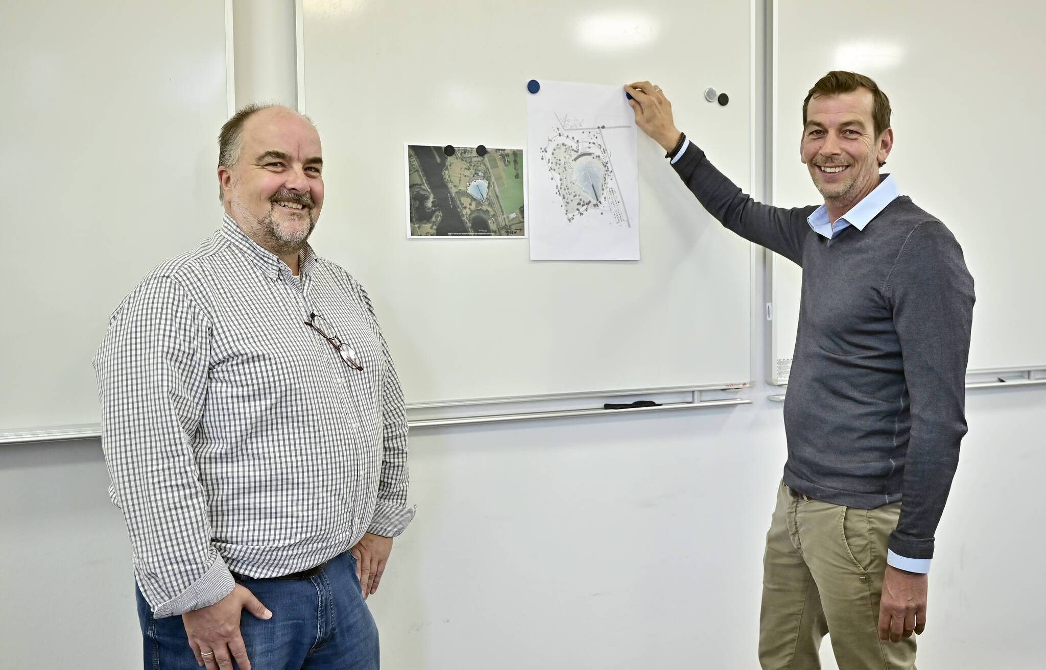 Der städtische Projektverantwortliche Ralf Panning und