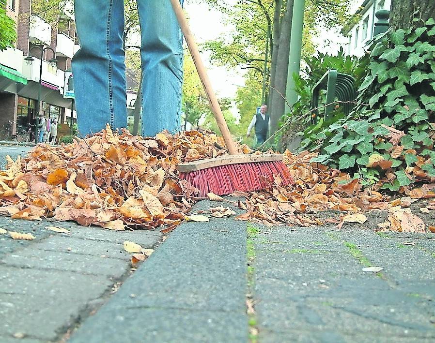 Laub einfach mal in den Rinnstein fegen – in Meerbusch nicht nötig und verboten. Bei acht jährlichen Grünbündelsammlungen der Stadt wird auch Laub mitgenommen, ansonsten ist die Braune Tonne oder der Wertstoffhof der richtige Entsorgungsweg.