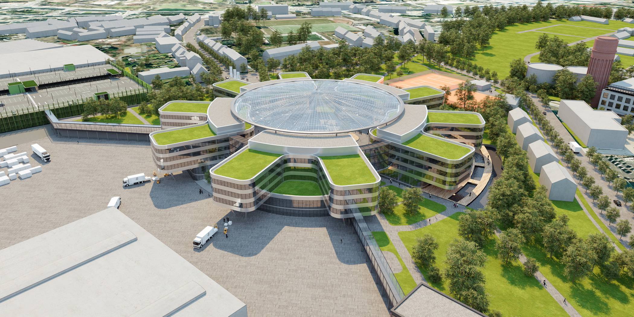  Der neu geplante Firmen-Campus der SMS Group in Mönchengladbach.Foto: SMS 