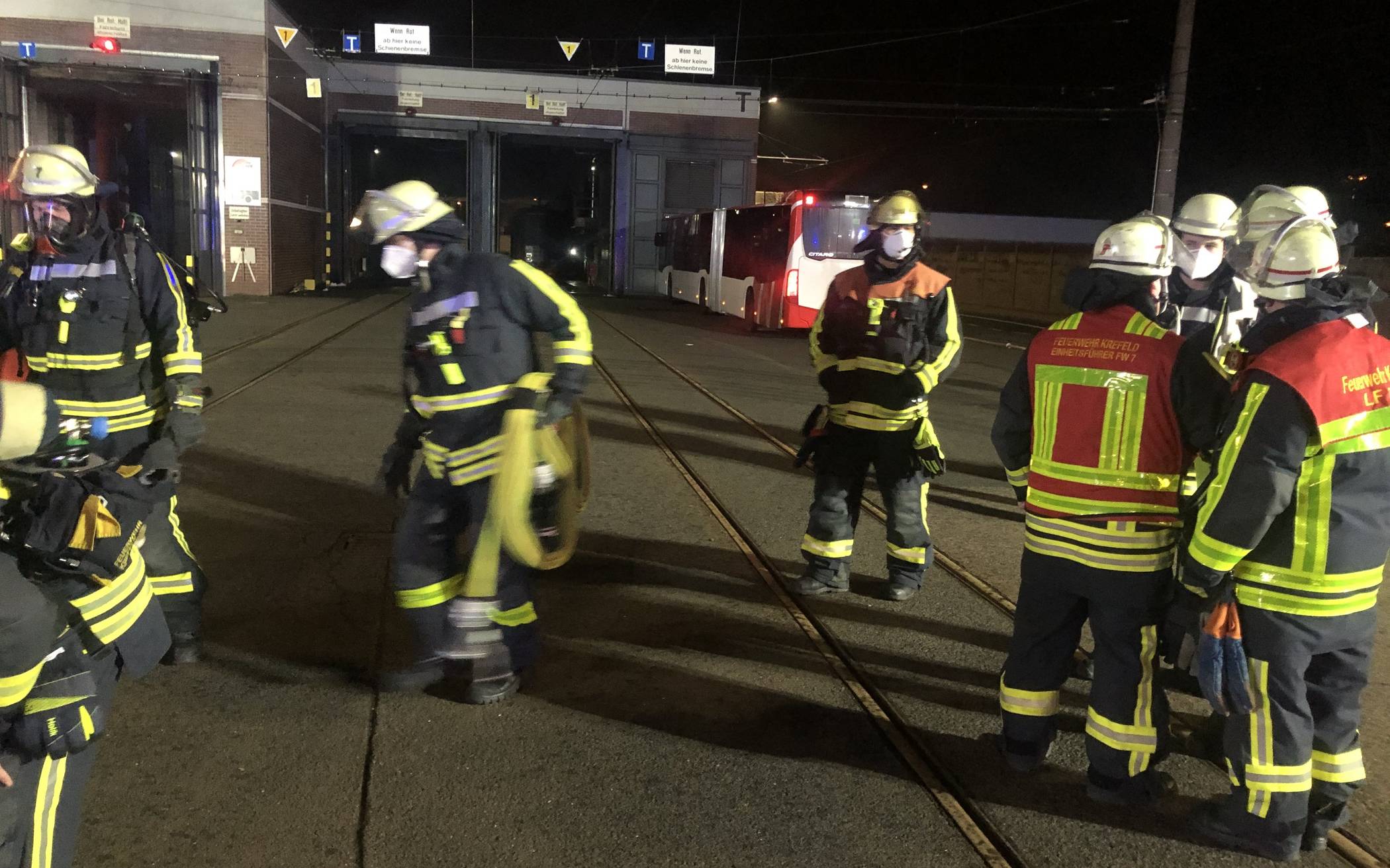 Feuer im Straßenbahndepot