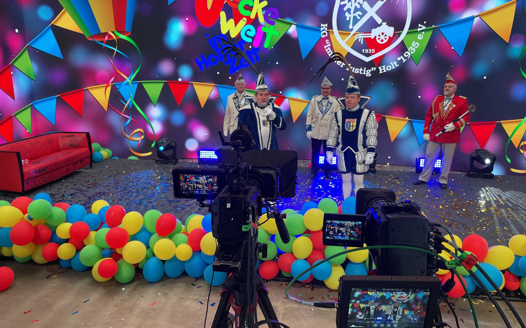 Aufnahmen für die 1. Gladbacher Streamingsitzung im TV-Studio in Erftstadt. 