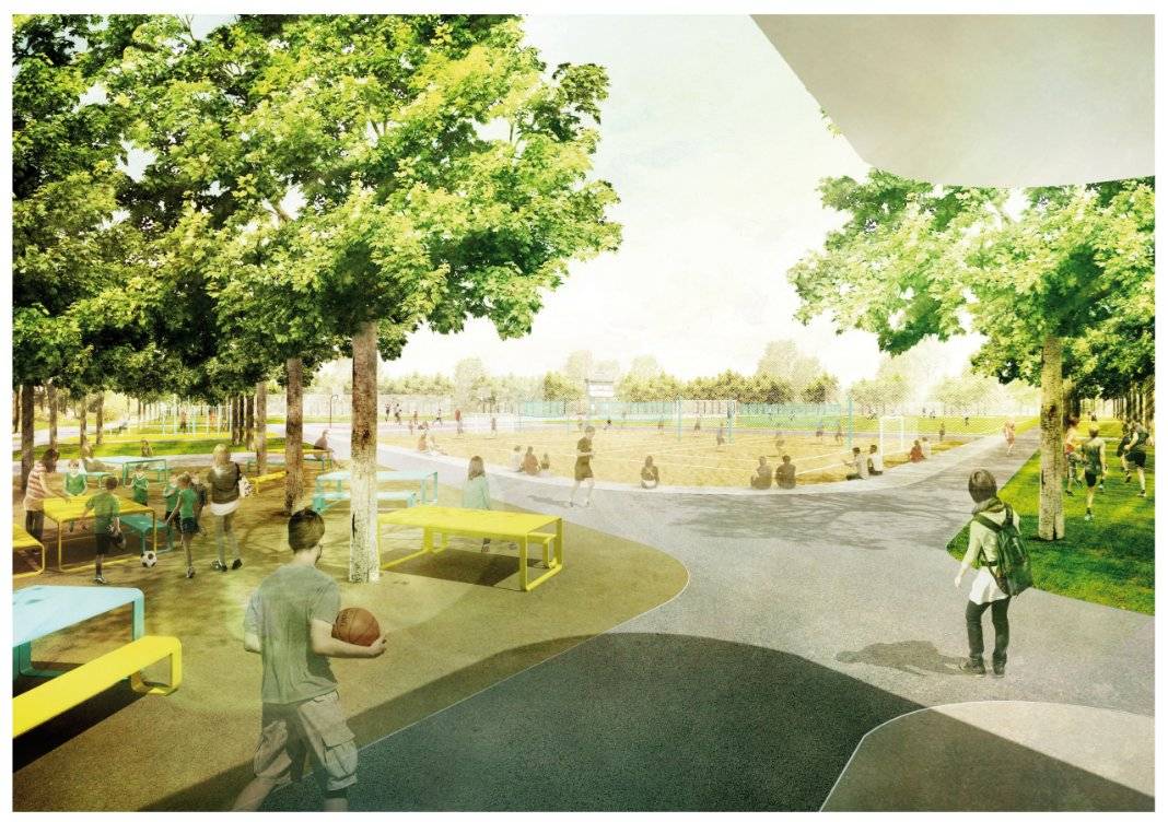 Volkspark und Promenadenring sollen die grüne Mitte Meerbecks werden.